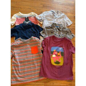CAT & JACK GAP BOYS LOT OF 6 SHIRTS XS 4/5